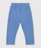 Effen katoenen joggingbroek voor baby's blauw