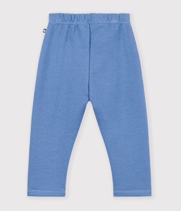 Effen katoenen joggingbroek voor baby's blauw