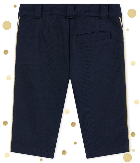 Pantalon bébé garçon en maille bleu SMOKING