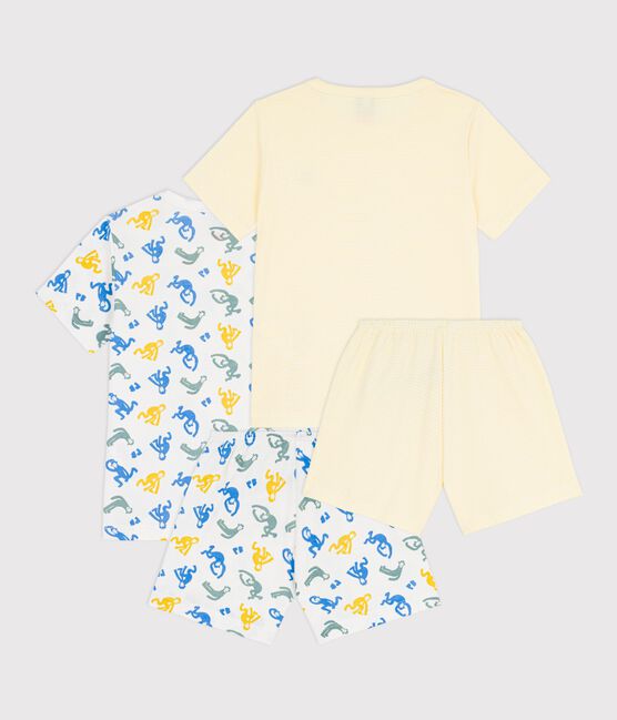 Setje van korte katoenen kinderpyjama's met print variante 1