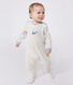 Fluwelen babypyjama met sluiting op de rug