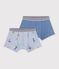 Lot de boxers enfant en coton imprim&eacute; skieurs multicouleur