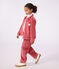 Pantalon wide leg enfant en velours rose