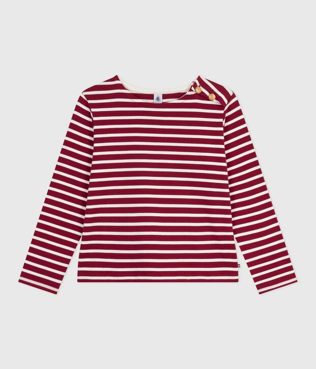 Marini&egrave;re femme en coton rouge/&eacute;cru