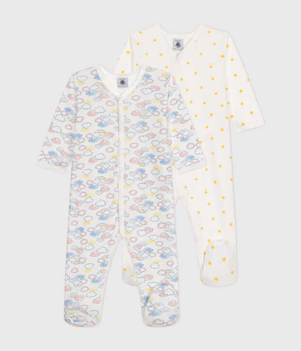 Setje met 2 katoenen babypyjama's multicouleur