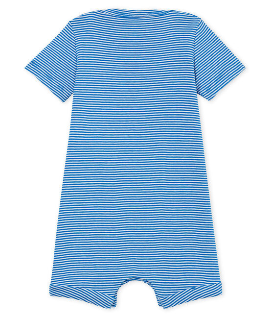 Combicourt bébé garçon milleraies bleu RIYADH/blanc MARSHMALLOW