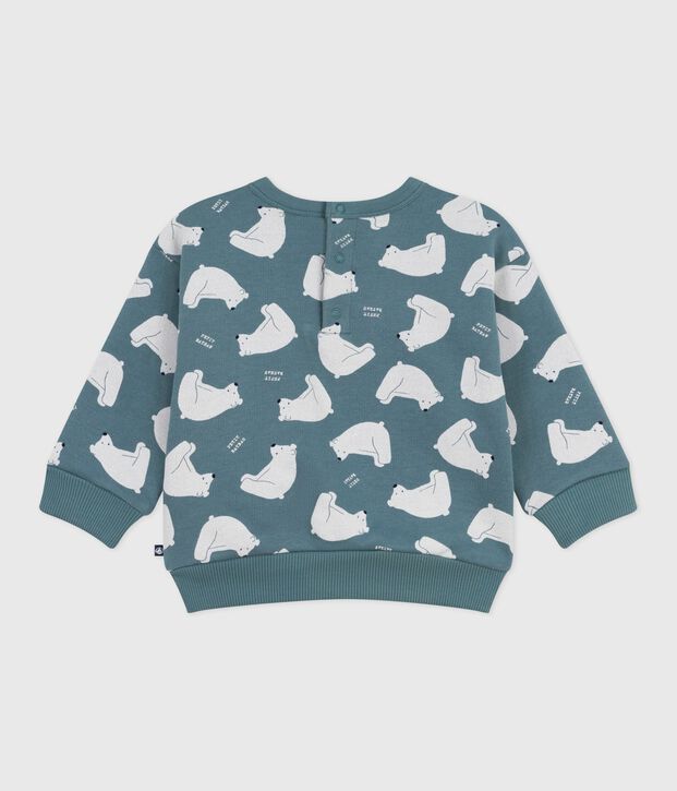 Katoenen sweatshirt met beertjesprint voor baby's grijs/multicouleur
