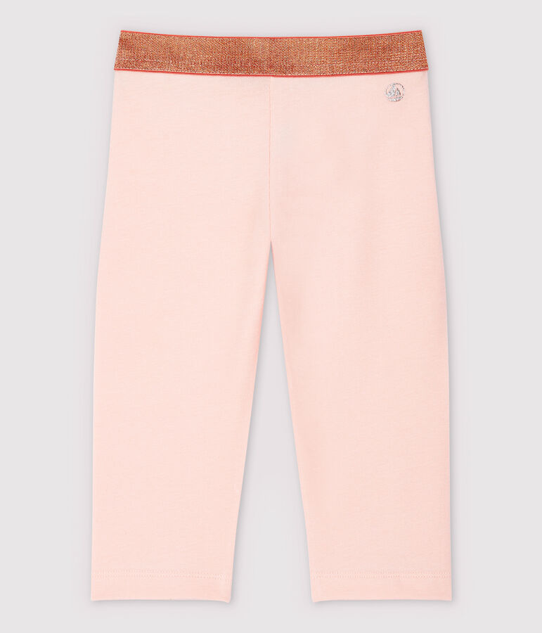 Legging court en jersey lycra enfant fille rose