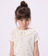 Tee-shirt enfant manches courtes en coton imprim&eacute; fleurs