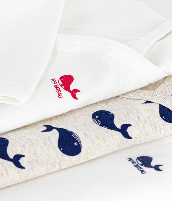 Set van katoenen babybody's met lange mouwen en print variante 1