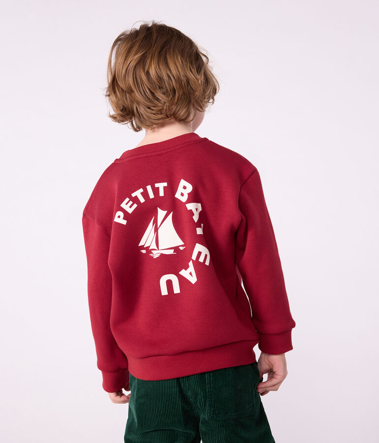 Effen katoenen sweatshirt voor kinderen rood