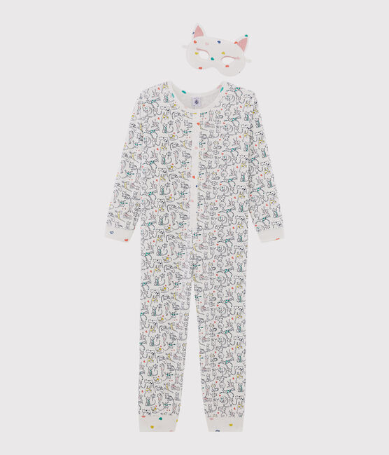 Combinaison longue petite fille blanc MARSHMALLOW/blanc MULTICO