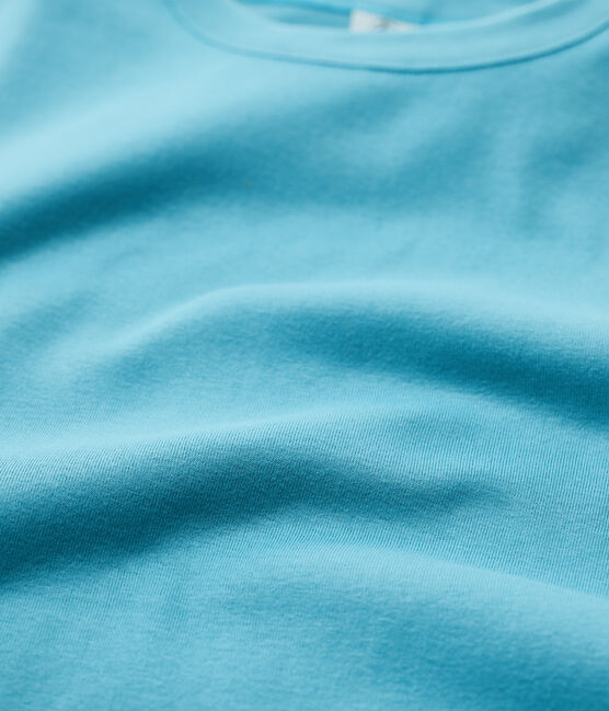 T-shirt col rond iconique en coton Femme bleu MIROIR