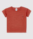 Tee-shirt manches courtes uni en jersey bébé