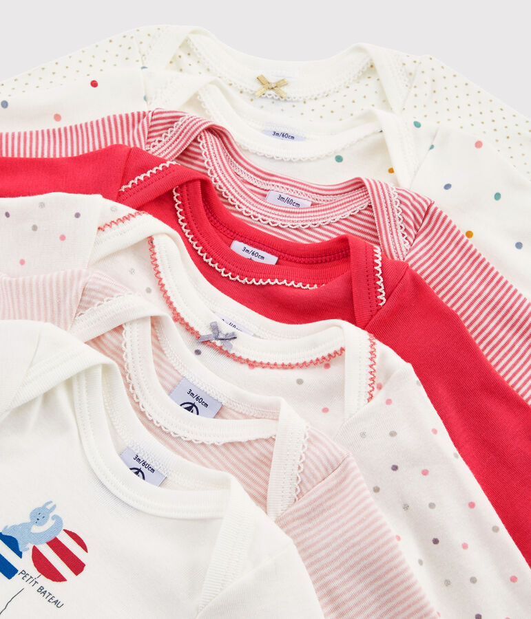 Verrassingszakje van 7 rompers met lange mouwen voor baby meisje multicouleur