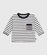 Gestreept T-shirt met lange mouwen in katoen voor baby's