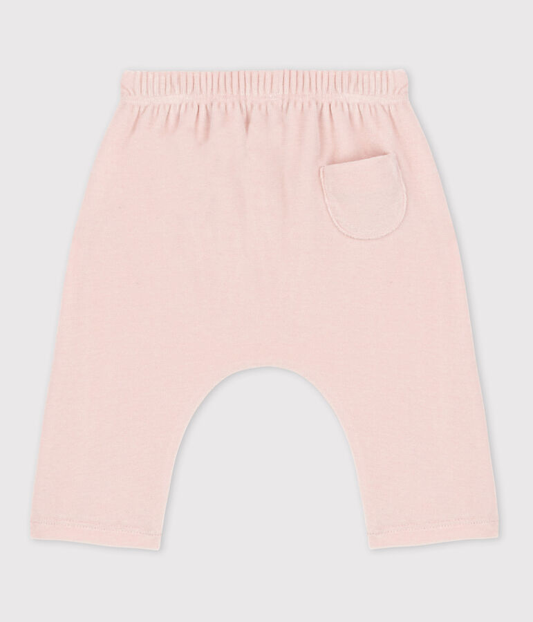 Pantalon b&eacute;b&eacute; en velours en coton rose SALINE