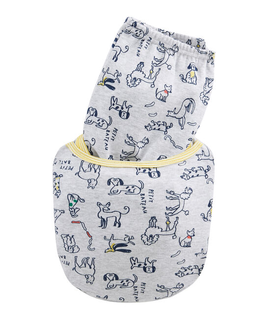 Pyjama petit garçon en côte gris BELUGA/blanc MULTICO