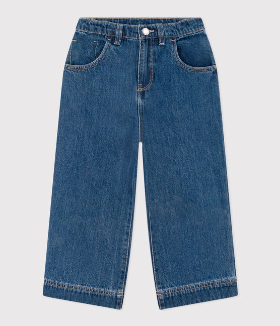Pantalon en denim 100% écoresponsable enfant fille bleu DENIM BLEU