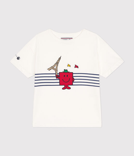 Tee-shirt Monsieur Madame en coton enfant blanc MARSHMALLOW