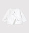Gewatteerde babycardigan van biologisch katoen wit MARSHMALLOW