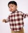 Chemise b&eacute;b&eacute; en flanelle &agrave; carreaux marron/beige