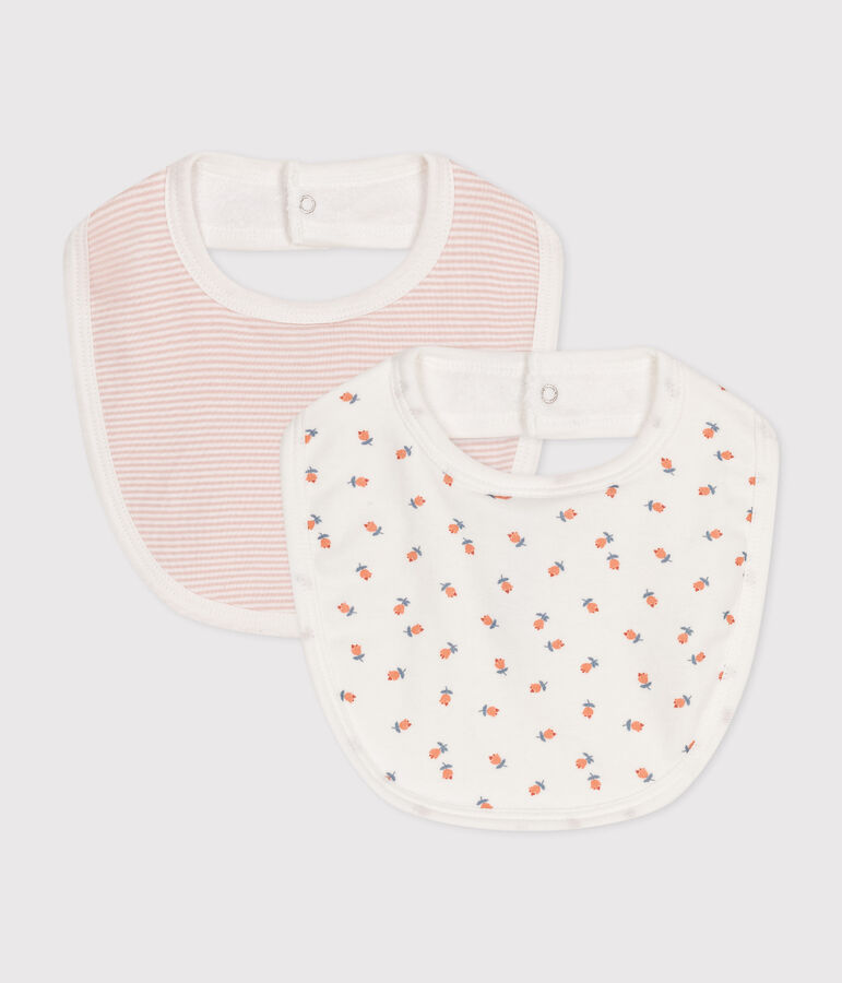 SET VAN 2 KATOENEN SLABBETJES VOOR BABY'S multicouleur