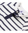 Combinaison bébé garçon en jersey lourd rayé beige COQUILLE/bleu ABYSSE