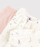 Chemise de nuit imprimé féérique petite fille en velours avec legging blanc MARSHMALLOW/blanc MULTICO