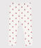 Legging van katoen met bloemenprint voor baby's wit MARSHMALLOW/wit MULTICO