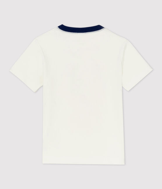 T-shirt manches courtes en coton enfant garçon blanc MARSHMALLOW