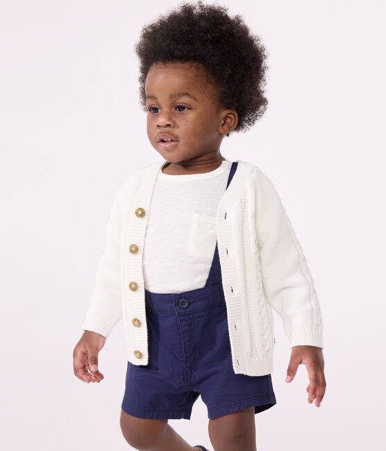 Katoenen babyvestje wit MARSHMALLOW