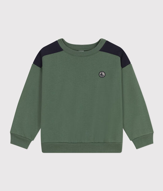 Sweatshirt in fleece voor jongens groen CROCO