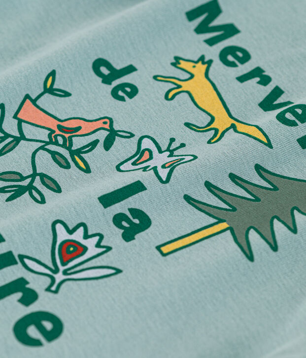 T-shirt met lange mouwen uit katoen voor meisjes groen