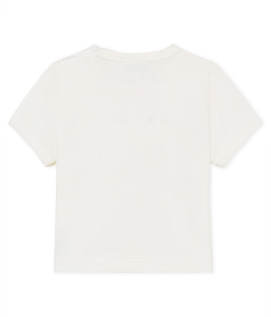 Tee-shirt manches courtes à motif bébé garçon blanc MARSHMALLOW