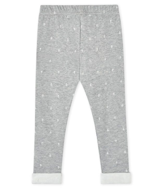 Gestreepte broek voor babyjongens grijs/wit