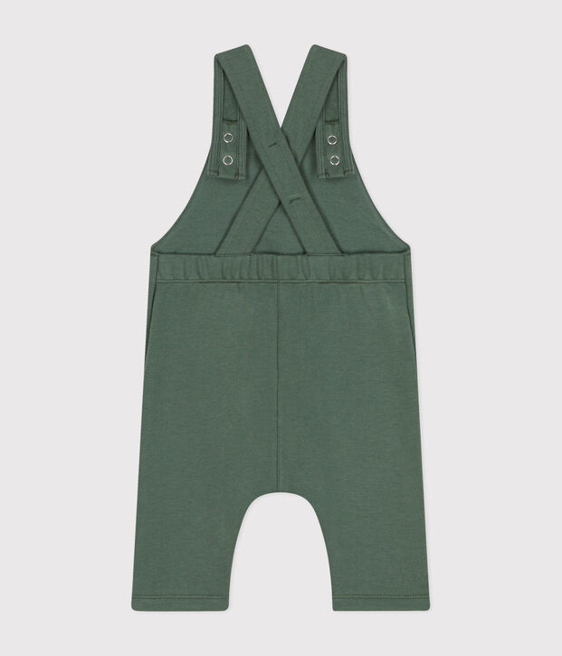 Lange salopette van fleece voor baby's groen