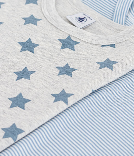Setje met katoenen T-shirts met korte mouw en sterretjesprint voor kinderen variante 1