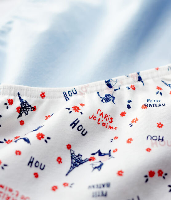 Lot de 2 shorties imprimé Paris petite fille en coton biologique variante 1