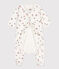 Bodyjama fleur bébé en tubique blanc MARSHMALLOW/blanc MULTICO