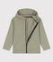 Sweatshirt zippé à capuche enfant garçon vert MARECAGE