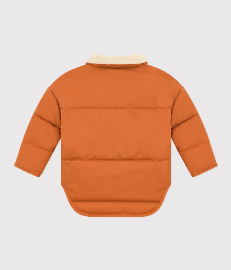 Korte gevoerde sherpa-jas voor jongens/meisjes bruin