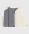 Gilet bébé en coton milleraies et sherpa sans manche MILK/ MULTICO