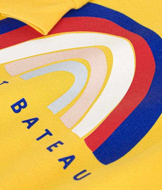 Sweatshirt en molleton l&eacute;ger enfant fille jaune