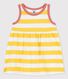 Gestreepte jurk zonder mouwen in jersey voor baby's