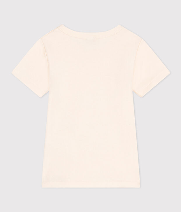Tee Shirt manches courtes en coton &eacute;cru