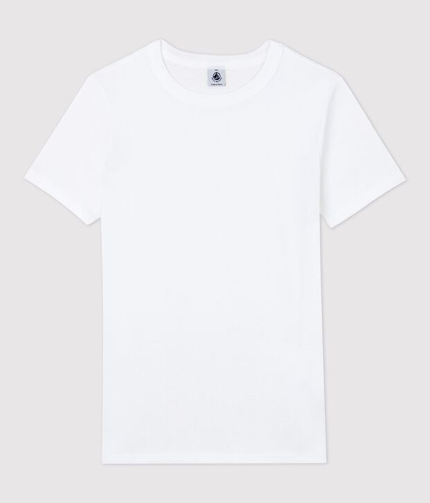 Iconisch katoenen Dames T-shirt met ronde hals wit