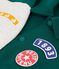 Veste teddy enfant en coton uni colorblock vert/beige