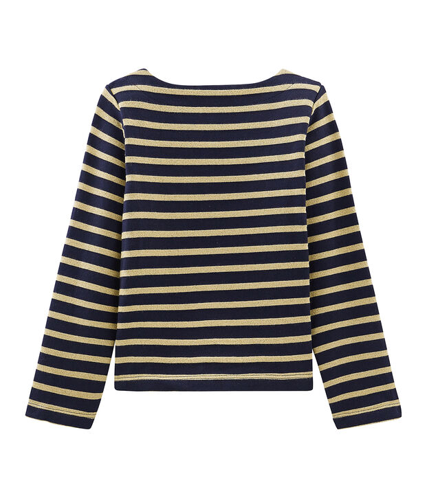 Marini&egrave;re manches longues enfant fille bleu/marron