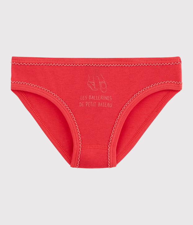 Culotte petite fille en coton rose
